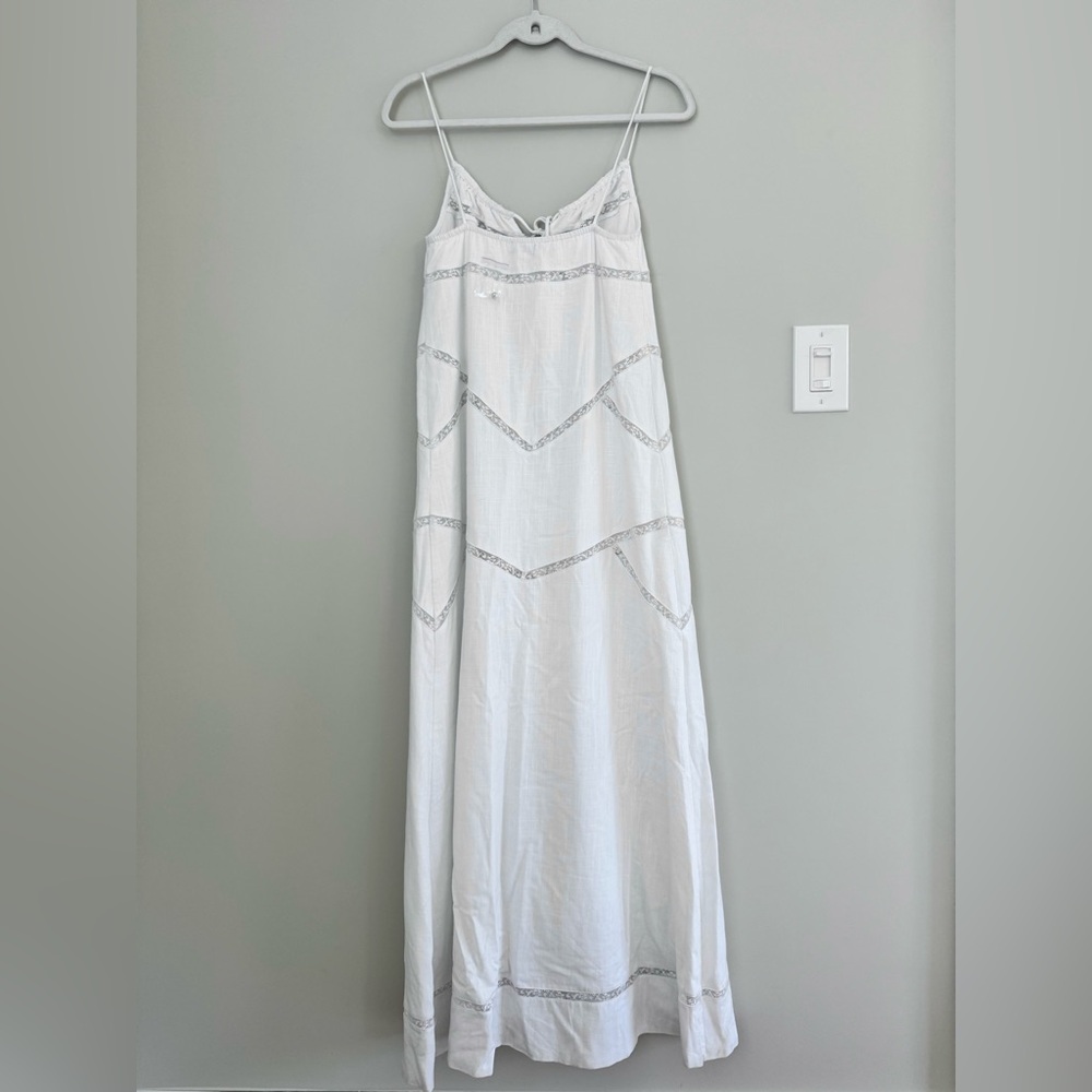 Olivaceous Kallen Maxi Dress A-line lace detail In White size S - Picture 11 of 15